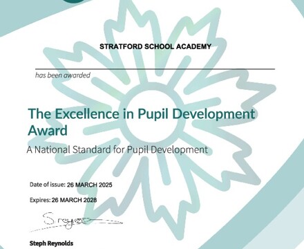 EPDA certificate Stratford School Academy