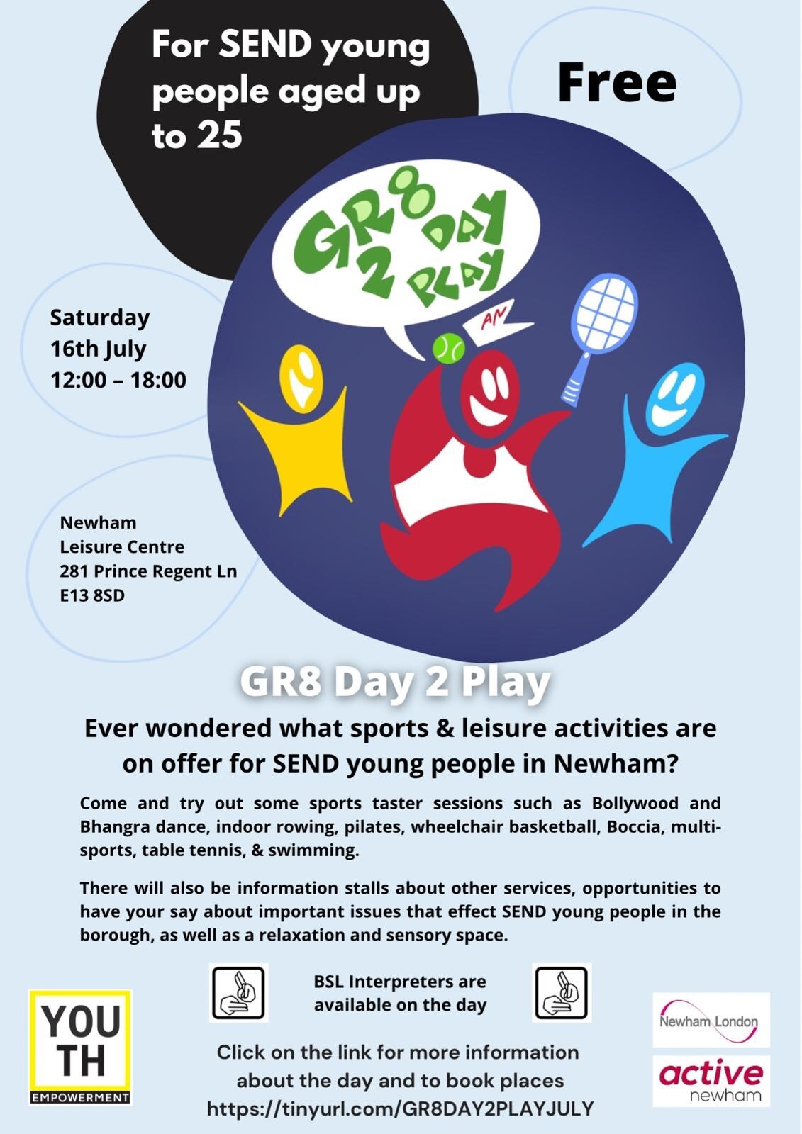 Gr8 Day 2 Play flyer 16th July